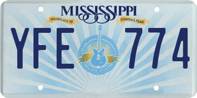 MS license plate YFE774