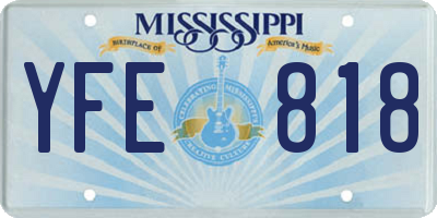 MS license plate YFE818