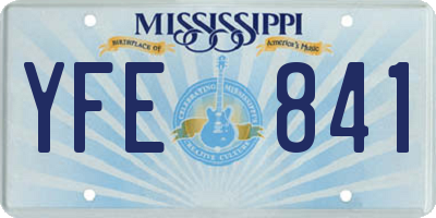 MS license plate YFE841