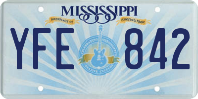 MS license plate YFE842