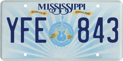 MS license plate YFE843