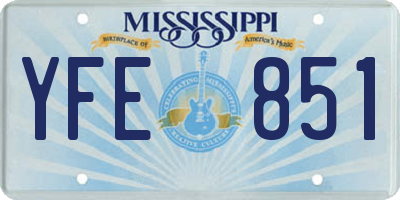 MS license plate YFE851