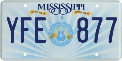 MS license plate YFE877