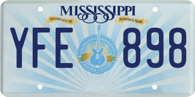 MS license plate YFE898