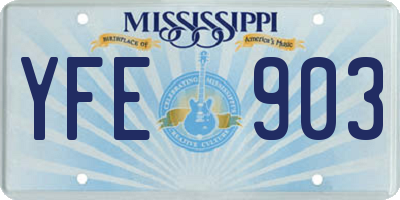 MS license plate YFE903