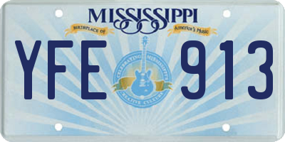 MS license plate YFE913