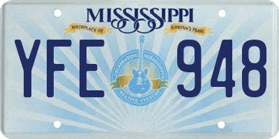 MS license plate YFE948