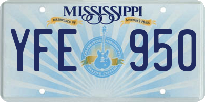MS license plate YFE950