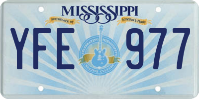 MS license plate YFE977