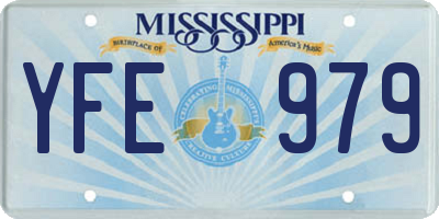 MS license plate YFE979