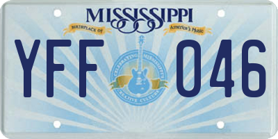 MS license plate YFF046