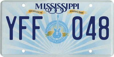 MS license plate YFF048