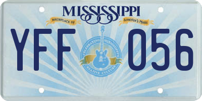 MS license plate YFF056