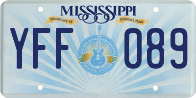 MS license plate YFF089