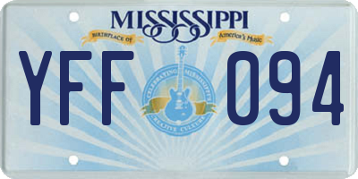 MS license plate YFF094