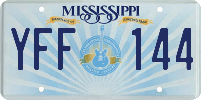 MS license plate YFF144