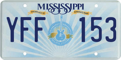MS license plate YFF153