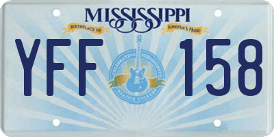 MS license plate YFF158