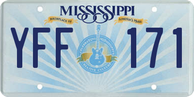 MS license plate YFF171