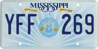 MS license plate YFF269