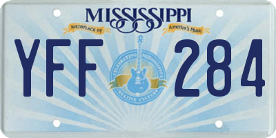 MS license plate YFF284