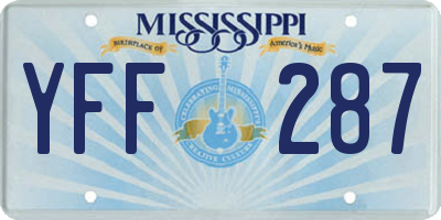 MS license plate YFF287