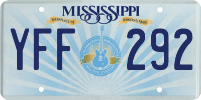 MS license plate YFF292