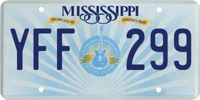 MS license plate YFF299