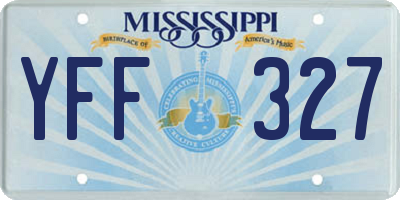 MS license plate YFF327