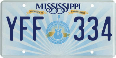 MS license plate YFF334