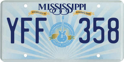MS license plate YFF358