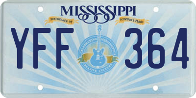 MS license plate YFF364
