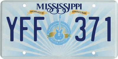 MS license plate YFF371