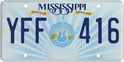 MS license plate YFF416