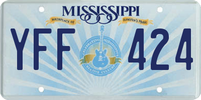 MS license plate YFF424
