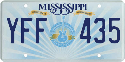 MS license plate YFF435