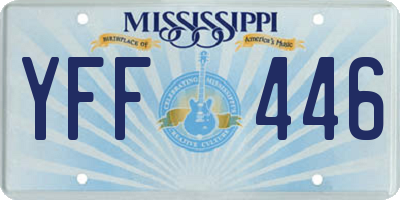 MS license plate YFF446