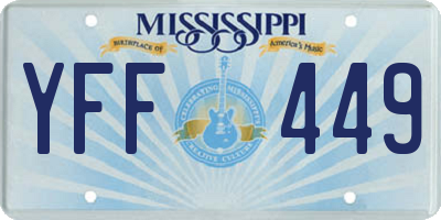 MS license plate YFF449