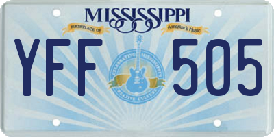 MS license plate YFF505