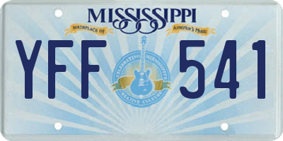 MS license plate YFF541