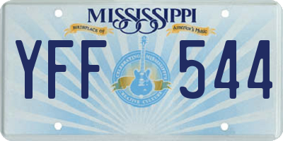 MS license plate YFF544