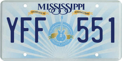MS license plate YFF551