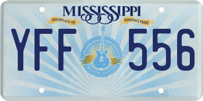 MS license plate YFF556