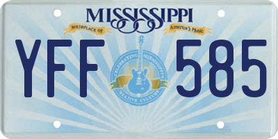 MS license plate YFF585