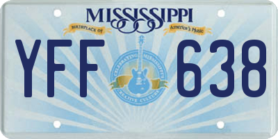 MS license plate YFF638