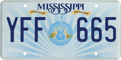 MS license plate YFF665