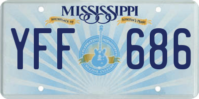 MS license plate YFF686