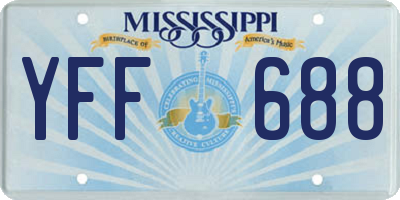 MS license plate YFF688