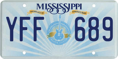 MS license plate YFF689