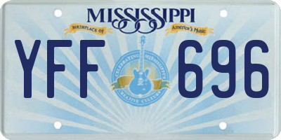 MS license plate YFF696